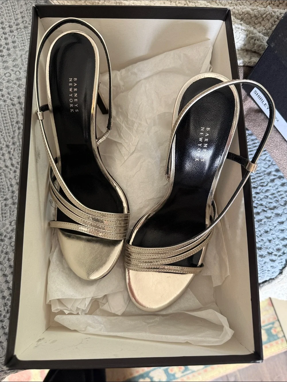 NIB Barneys NY Metallic Silver Women's Dress Heels